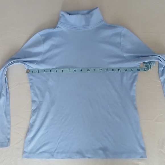 L.L. Bean Light Blue Women's Long Sleeve Turtleneck - Picture 7 of 8
